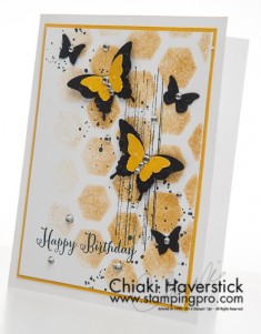 August Stamp-A-Stack #5: Honeycomb Greetings by Chiaki Haverstick