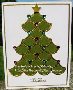 Striped Scallop Thinlits Christmas tree