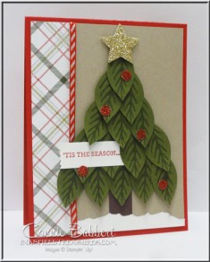 Festive Flower Builder Punch, Christmas Tree, punch art