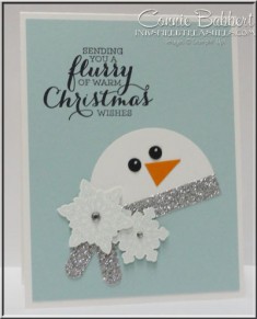 Flurry of Wishes, Snowman, punch art, created by Connie Babbert, www.inkspiredtreasures.com