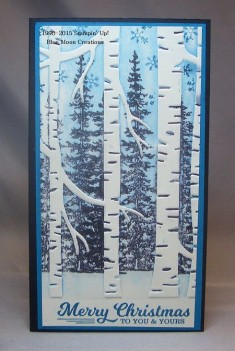 Stamping With Blue Moon Creations Wonderland meets Woodland Embossing Folder. 3D stamping.