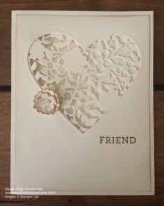 CASEing an old SU notecard using the Bloomin Hearts Thinlit