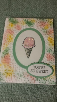 One of my cards for my Girl’s Day In Class next week. Love some of the Sale-A-Bration sets ...