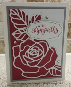 Rose Wonder Rose Garden Thinlits Sympathy- Dena Lenneman, Stampin’ Up! Demonstrator