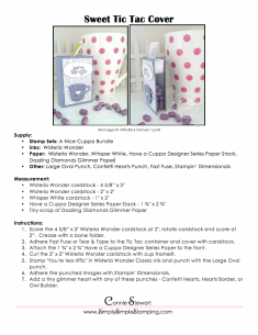 MAKE IT MONDAY – SWEET Tic Tac Cover | Simply Simple Stamping