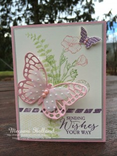 Megumi’s Stampin Retreat: Butterfly Basics Dryer Sheets Technique & Winner of January  ...