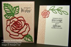 Rose Garden Double Image Wedding Card | Regal Stamping