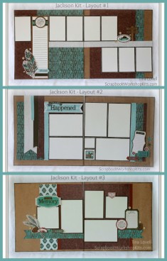 Scrapbooking Kits: Scrapbook Layout Cutting Guides