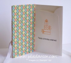 Project Ideas by Julie Davison: Hoppy Birthday Envelope Gift Card Holder