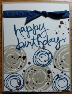 Swirly Bird Watercolor Words Masculine Birthday- Dena Lenneman, Stampin’ Up! Demonstrator