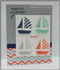 Swirly Bird, Watercolor Wishes, sailboats, A Little Foxy DSP, created by Connie Babbert, www.ink ...