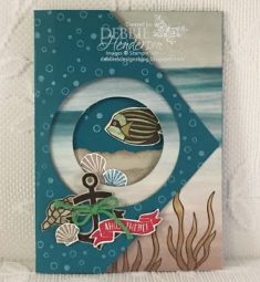 Fancy Flap Card Fold using Stampin’ Up! Seaside Shore. Debbie Henderson, Debbie’s De ...