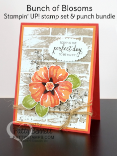 How to Stamp and Punch Bunch of Blossoms – Stampin’ UP! – Patty’s Stampi ...