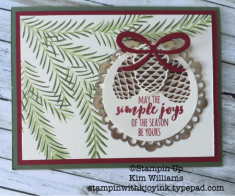 Stampin Up “Christmas Pines” stamp set- Making Swaps – Stampin With Kjoyink