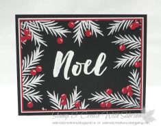 Stampin’ Up With Sabrina – BLACK, WHITE & RED CHRISTMAS PINES