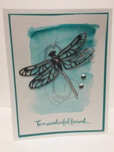 Watercolor Wash Technique; Dragonfly Thinlits Dies