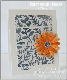 Daisy Delight by Connie Babbert, www.inkspiredtreasures.com for the Freshly Made Sketches challenge.