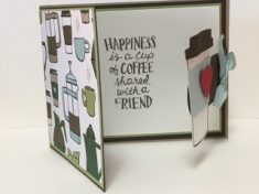 Flap Fold Card; Fun Folds; Coffee Cafe Stamp Set; Coffee Cups Framelits