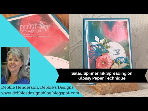 Salad Spinner Ink Spreading on Glossy Paper Technique – YouTube
