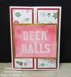 Carols of Christmas Made cherry cobbler version and garden green version. Used emboss resist tec ...