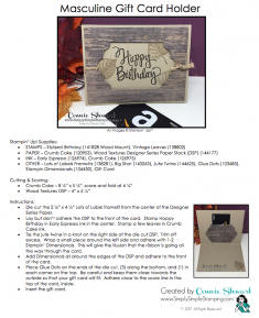 MAKE IT MONDAY – Masculine Gift Card Holder – Simply Simple Stamping