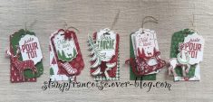 Stampin’Up ! Projet Atelier Traineau de Noel / santa’s sleigh Joyeuses Petites etiqu ...