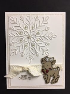 My Creative Corner!: Seasonal Chums, Snowflake Embossing Folder, Christmas Card
