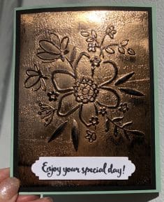Lovely Floral Embossing Folder – Black Ice technique