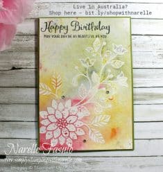 Brusho and heat embossing