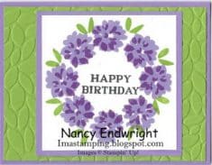 Imastamping in Indiana: Abstract Impressions – Happy Birthday Wreath