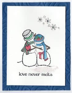 Spirited Snowmen created by Joyce Pacer