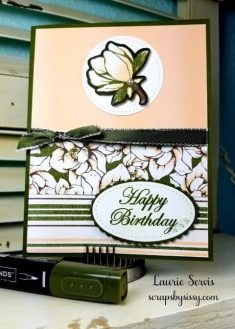 Magnolia Blooms Birthday Card – Scraps By Sissy