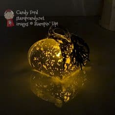 Mercury Glass Acetate Mini Curvy Keepsake Box – Stamp Candy Photo of the box lit