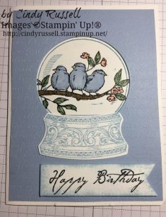 Created by Cindy Russell Free as a Bird Snow Globe