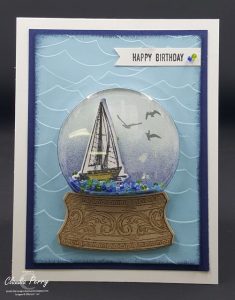 Created by Claudia Perry. Sailing Home Snow Globe
