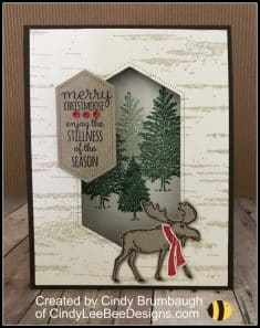 Stampin’ Up Merry Moose Punch Bundle Video Tutorial | Cindy Lee Bee Designs