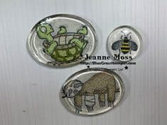 Glass Marble Art with Back On Your Feet and Honey Bee Submitted by Jeanne Moss
