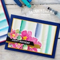Blossoms in Bloom Watercolour Stripes – The Crafty oINK Pen