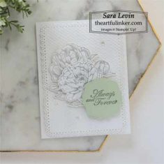 Prized Peony Wedding Card