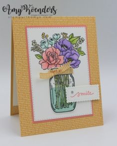 Stampin’ Up! Jar Of Flowers Smile Card With Video Tutorial – Stamp With Amy K