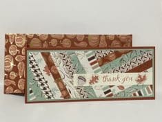 Gilded Autumn Herringbone Slimline Card