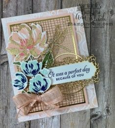 Fine Art Floral with Gold accents.