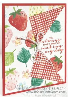 Card using Berry Delightful Bundle from 2021 Sale-a-bration Brochure. 3rd of 6 cards using this  ...