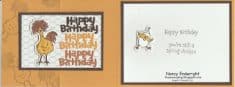 Imastamping in Indiana: Hey Chick, Happy Birthday Chick – Tri-Fold Card with a Wobble inside