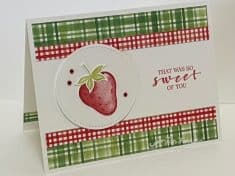 Sweet Strawberry and Berry Delightful Designer Series Paper, Thank you Card