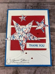 Stitched Stars with Marble Technique