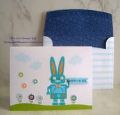 Robot Buddies Easter Card for our 2-year-old Grandson who loves everything mechanical.