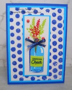 Bottled Happiness Bubble Wrap Background Card