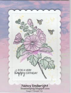 Nancy Endwright – Imastamping: Beautifully Happy – Birthday Card