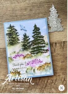 Frosted Forest Bundle paired with Thoughtful Journey DSP by Su Mohr